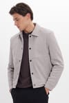 Erkek Slim Fit Dar Kesim Çift Cepli Çıtçıt Kapamalı Taş Mont