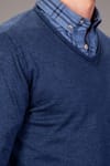 NEW SWEATER COTTON V-NECK PLAIN   KAZAK SWEATER