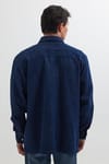 Unisex Oversize Geniş Kesim Denim Kot Çift Cepli Lacivert Overshirt Ceket Tarzı Gömlek