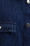 Unisex Oversize Geniş Kesim Denim Kot Çift Cepli Lacivert Overshirt Ceket Tarzı Gömlek