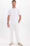 OVERSIZE SHORT SLV PLAIN CREW NECK WITH POCKET T-SHIRT