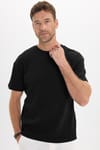 OVERSIZE SHORT SLV PLAIN CREW NECK WITH POCKET T-SHIRT