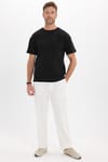 OVERSIZE SHORT SLV PLAIN CREW NECK WITH POCKET T-SHIRT