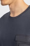 Oversize Cepli Bol Kesim Bisiklet Yaka Erkek T-Shirt