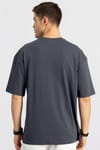 Oversize Cepli Bol Kesim Bisiklet Yaka Erkek T-Shirt
