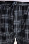 Erkek Standart Fit Normal Kesim Pamuklu Kareli Beli Bağcıklı Cepli Gri Pijama Altı