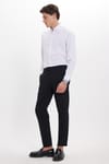 Erkek Slim Fit Dar Kesim Esnek Yan Cepli Bilek Boy Canvas Kesim Siyah Pantolon
