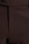 Erkek Slim Fit Dar Kesim Esnek Yan Cepli Bilek Boy Canvas Kesim Kahverengi Pantolon