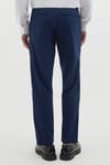 Erkek Slim Fit Dar Kesim Esnek Yan Cepli Bilek Boy Canvas Kesim Lacivert Pantolon