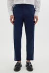 Erkek Slim Fit Dar Kesim Esnek Yan Cepli Bilek Boy Canvas Kesim Lacivert Pantolon