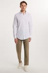 Erkek Slim Fit Dar Kesim Esnek Yan Cepli Bilek Boy Canvas Kesim Açık Haki Pantolon