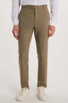 Erkek Slim Fit Dar Kesim Esnek Yan Cepli Bilek Boy Canvas Kesim Açık Haki Pantolon