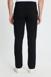 Erkek Slim Fit Dar Kesim Beli Lastikli Bağcık Detaylı Siyah Pantolon