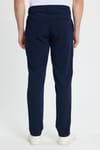Erkek Slim Fit Dar Kesim Beli Lastikli Bağcık Detaylı Lacivert Pantolon