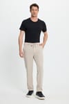 Erkek Slim Fit Dar Kesim Beli Lastikli Bağcık Detaylı Taş Pantolon