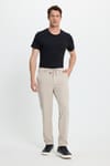 Erkek Slim Fit Dar Kesim Beli Lastikli Bağcık Detaylı Taş Pantolon