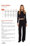Kadın Relax Fit Rahat Kesim Modal Kumaş Yüksel Bel Geniş Paça Siyah Pantolon