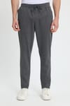 Erkek Regular Fit Klasik Kesim Beli Lastikli Bağcıklı Koyu Gri Jogger Pantolon