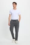 Erkek Regular Fit Klasik Kesim Beli Lastikli Bağcıklı Koyu Gri Jogger Pantolon