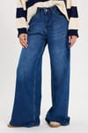 KADIN DÜŞÜK BEL GENİŞ PAÇA 827  DENIM PANTOLON