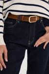 KADIN LİKRALI KEMERLİ 26171  DENIM PANTOLON