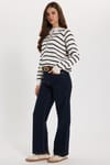 KADIN LİKRALI KEMERLİ 26171  DENIM PANTOLON