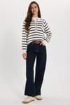 KADIN LİKRALI KEMERLİ 26171  DENIM PANTOLON