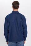 Erkek Relax Fit Rahat Kesim Denim Kapaklı Cepli Gömlek