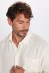 Erkek Relax Fit Rahat Kesim Viskon Pamuklu Tek Cepli Düz Gömlek