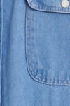 Erkek Relax Fit Rahat Kesim Spor Yaka Çift Cep Kapaklı Denim Gömlek