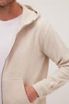 Erkek Relax Fit Rahat Kesim Fermuarlı Çift Cep Kapüşonlu Ceket Gömlek