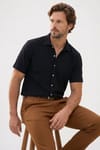 RELAX FIT KNITTED SHORT SLV MANE GÖMLEK