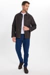 Erkek Relax Fit Rahat Kesim Pamuklu Denim 3 Cepli Kahverengi Gömlek Ceket