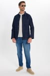 Erkek Relax Fit Rahat Kesim Pamuklu Denim 3 Cepli Lacivert Gömlek Ceket