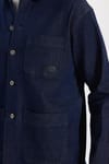 Erkek Relax Fit Rahat Kesim Pamuklu Denim 3 Cepli Lacivert Gömlek Ceket
