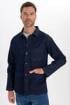 Erkek Relax Fit Rahat Kesim Pamuklu Denim 3 Cepli Lacivert Gömlek Ceket