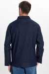 Erkek Relax Fit Rahat Kesim Pamuklu Denim 3 Cepli Lacivert Gömlek Ceket