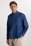 REGULAR FIT LONG SLV DENIM NOKI GÖMLEK