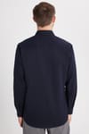 Regular Fit Rahat Kesim Çift Cepli Spor Yaka Denim Gömlek
