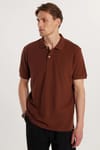 Erkek 5'li Paket Gri-Lacivert-Beyaz-Kahverengi-Taş Regular Fit Pamuklu Düz Pike Polo Yaka Tişört