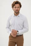 Erkek Regular Fit Klasik Kesim Uzun Kollu Nefes Alan Müslin Kumaş Mavi Gömlek