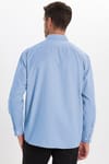 Regular Fit Rahat Kesim Oxford Doku Uzun Kollu Düğmeli Yaka Nakışlı Erkek Gömlek
