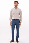 Regular Fit Rahat Kesim Oxford Doku Uzun Kollu Düğmeli Yaka Nakışlı Erkek Gömlek