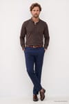 Regular Fit Rahat Kesim Oxford Doku Uzun Kollu Düğmeli Yaka Nakışlı Erkek Gömlek