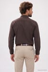 Regular Fit Rahat Kesim Oxford Doku Uzun Kollu Düğmeli Yaka Nakışlı Erkek Gömlek