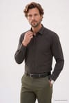 REGULAR FIT LONG SLV STRIPE STN GÖMLEK