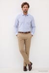 REGULAR FIT LONG SLV STRIPE STN GÖMLEK