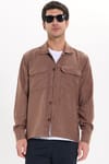 REGULAR FIT LONG SLV SUEDE PLAIN UNTE GÖMLEK CEKET