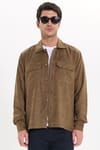 REGULAR FIT LONG SLV SUEDE PLAIN UNTE GÖMLEK CEKET