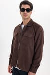 REGULAR FIT LONG SLV SUEDE PLAIN UNTE GÖMLEK CEKET
